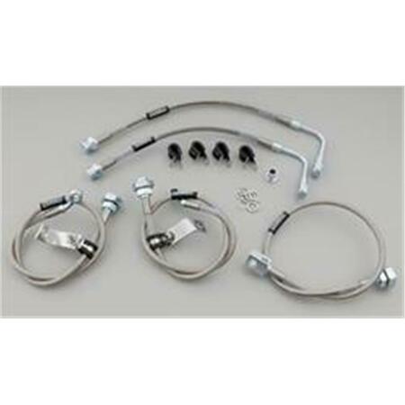 RUSSEL PERFORMANCE Brake Lines Street Legal Braided Stainless Steel for use on Chevy Pickup Kit 672430